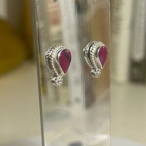 💎 Elegant Handmade Sterling Silver Earrings Featuring Purple Sugalite Teadrop